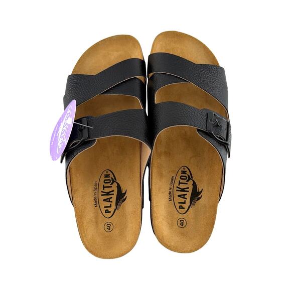 Plakton Women's Negro Elefante Lame CP Boludo Platform Sandals Size 9 - Picture 7 of 12